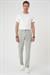 Comfort Fit Beli Lastikli Pileli Gri Jogger Pantolon  P 1182