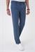 Comfort Fit Beli Lastikli Pileli İndigo Jogger Pantolon  P 1182