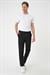 Comfort Fit Beli Lastikli Pileli Siyah Jogger Pantolon  P 1182