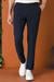 Comfort Fit Beli Lastikli Pötikareli Casuel Lacivert Pantolon P 1149