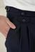 Comfort Fit Beli Tokalı Çift Pileli Lacivert Jogger Pantolon P 1172