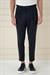 Comfort Fit Beli Tokalı Çift Pileli Lacivert Jogger Pantolon P 1172