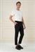 Comfort Fit Beli Tokalı Çift Pileli Siyah Jogger Pantolon P 1172