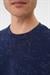 Comfort Fit Bisiklet Yaka Batik Görünmlü Kısa Kol Casual Lacivert Tişört Ts 905