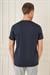 Comfort Fit Bisiklet Yaka Esnek Pamuk Casuel Lacivert Tişört Ts 885