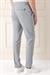 Comfort Fit Çift Pile Yandan Tokalı Yüksek Bel Casuel Gri Pantolon P 1153