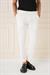 Comfort Fit Çift Pileli Dokulu Esnek Pamuk Ekru Pantolon P 1158