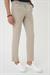 Comfort Fit Çift Pileli Dokulu Esnek Pamuk Bej Pantolon P 1158