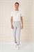 Comfort Fit Çift Pileli Dokulu Esnek Pamuk Gri Mavi Pantolon P 1158