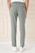Comfort Fit Çift Pileli Dokulu Esnek Pamuk Yeşil Pantolon P 1158