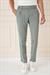 Comfort Fit Çift Pileli Dokulu Esnek Pamuk Yeşil Pantolon P 1158