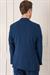 Comfort Fit Çift Yırtmaç Çizgili Pamuk Casuel Lacivert Ceket C 674