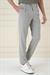 Comfort Fit Gofre Dokulu Beli Lastikli Pileli Gri Jogger Pantolon P 1174