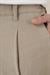 Comfort Fit Gofre Dokulu Beli Lastikli Pileli Bej Jogger Pantolon P 1174