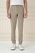 Comfort Fit Gofre Dokulu Beli Lastikli Pileli Bej Jogger Pantolon P 1174