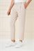 Comfort Fit Gofre Kumaş Pileli Pamuk Casuel Koyu Bej Pantolon P 1148