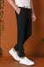 Comfort Fit Gofre Kumaş Pileli Pamuk Casuel Siyah Pantolon P 1148