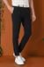 Comfort Fit Gofre Kumaş Pileli Pamuk Casuel Siyah Pantolon P 1148