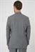 Comfort Fit Mono Yaka Çift Yırtmaç Torba Cep Kendinden Desenli Casual Siyah Ceket C 705