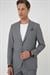 Comfort Fit Mono Yaka Çift Yırtmaç Torba Cep Kendinden Desenli Casual Siyah Ceket C 705