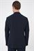 Comfort Fit Mono Yaka Çift Yırtmaç Torba Cep Gofre Kumaş Casual Lacivert Ceket C 703