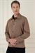 Comfort Fit Mono Yaka Kapaklı Cep Casual Vizon Ceket C 699