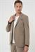 Comfort Fit Mono Yaka Torba Cep Casual Bej Ceket C 707