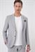 Comfort Fit Mono Yaka Torba Cep Casual Gri Ceket C 708