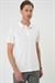 Comfort Fit Polo Yaka Modal Karışım Kısa Kol Casual Ekru Tişört Ts 903