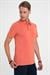 Comfort Fit Polo Yaka Modal Karışım Kısa Kol Casual Turuncu Tişört Ts 903