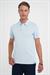 Comfort Fit Polo Yaka Modal Karışım Kısa Kol Casual Mavi Tişört Ts 903