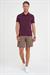 Comfort Fit Polo Yaka Modal Karışım Kısa Kol Casual Mürdüm Tişört Ts 903