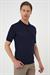 Comfort Fit Polo Yaka Pamuklu Kısa Kol Casuel Lacivert Triko Tişört Tr 880