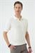 Comfort Fit Polo Yaka Pamuklu Kısa Kol Casuel Ekru Triko Tişört Tr 880