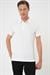 Comfort Fit Polo Yaka Viskon Karışımlı Casual Beyaz Tişört Ts 901