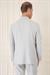 Comfort Fit Torba Cep Dokulu Esnek Pamuk Casuel Gri Mavi Ceket C 676
