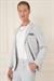 Comfort Fit Torba Cep Dokulu Esnek Pamuk Casuel Gri Mavi Ceket C 676