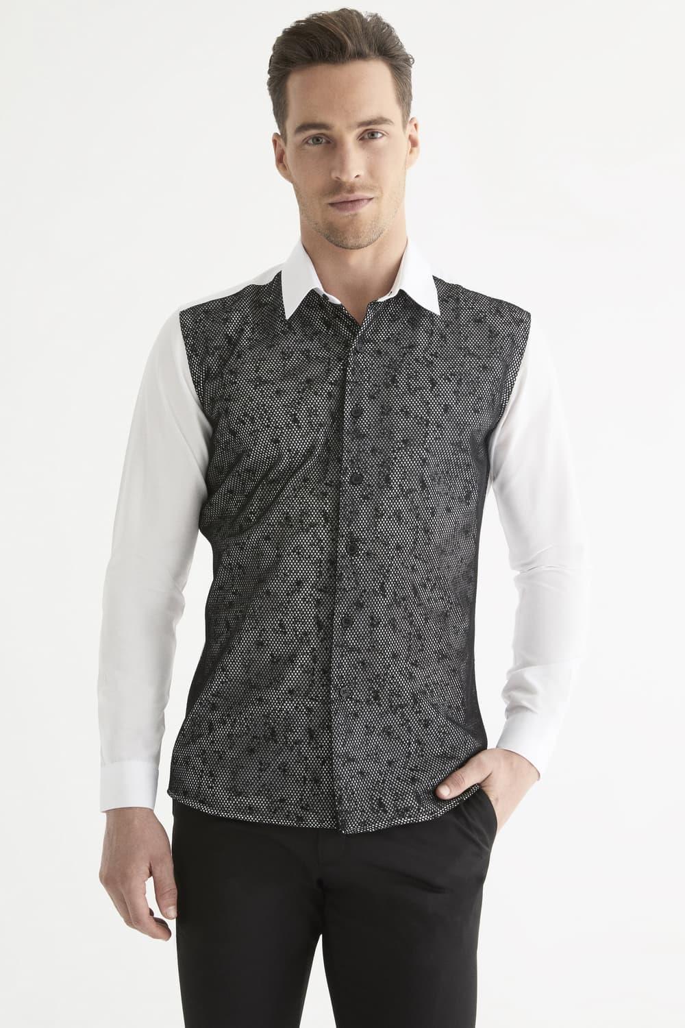 G 1443 Slim Fit Beyaz Spor Gömlek