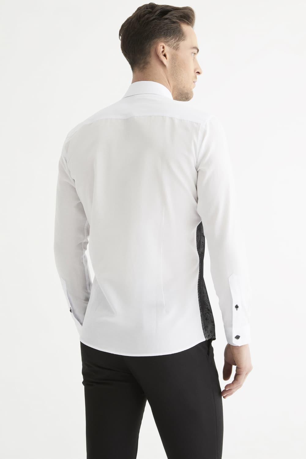 G 1443 Slim Fit Beyaz Spor Gömlek