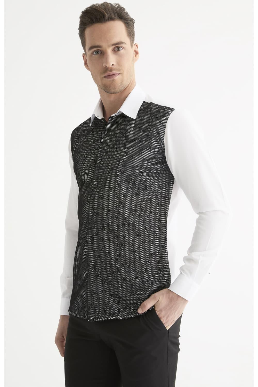 G 1443 Slim Fit Beyaz Spor Gömlek
