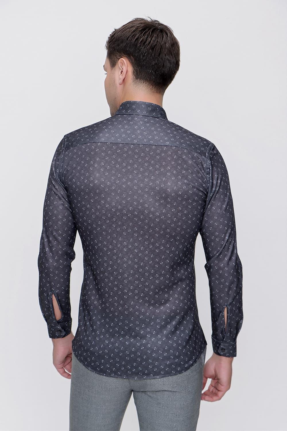 G 1447 Slim Fit Siyah Spor Gömlek