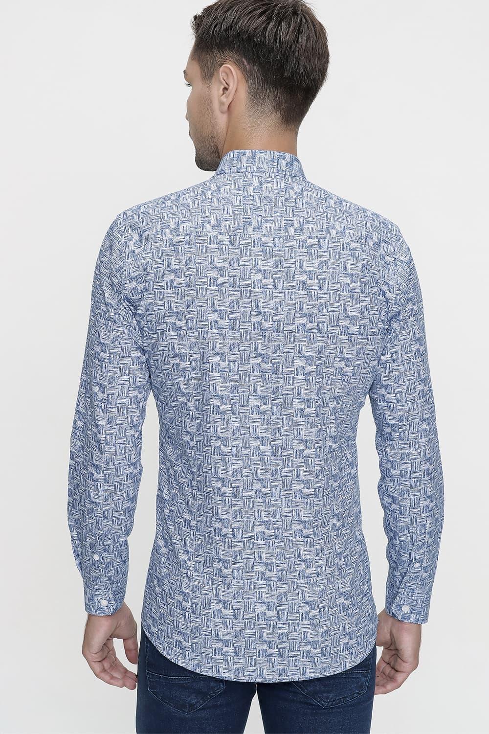 G 1465 Slim Fit Lacivert Spor Gömlek
