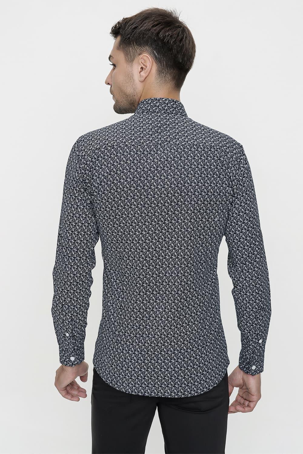 G 1476 Slim Fit Siyah Spor Gömlek