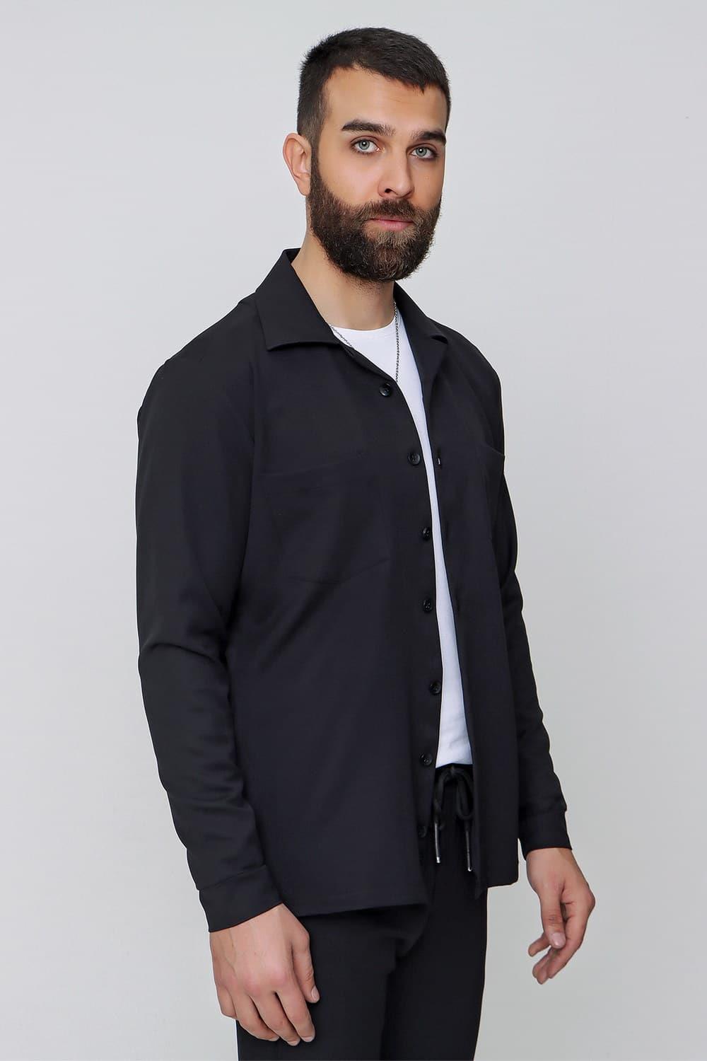 G 1484 Slim Fit Siyah Spor Gömlek