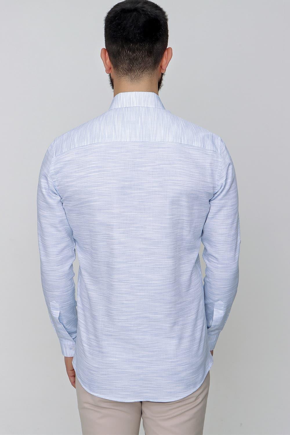 G 1489 Slim Fit Mavi Spor Gömlek