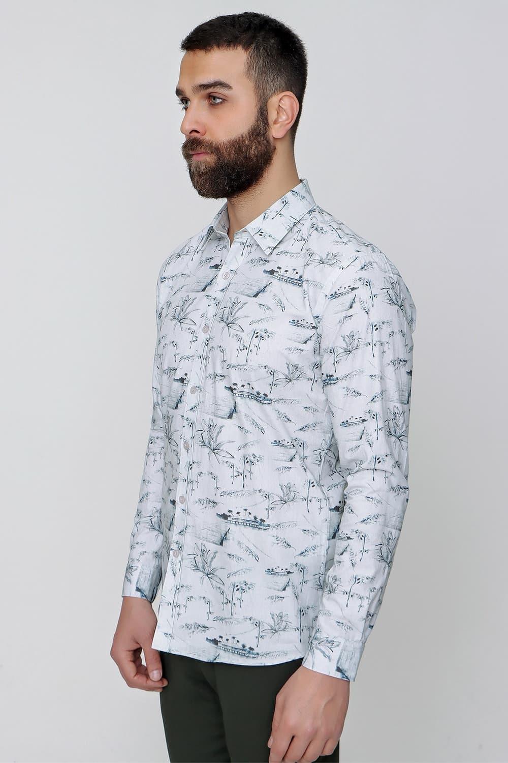 G 1495 Slim Fit Haki Spor Gömlek