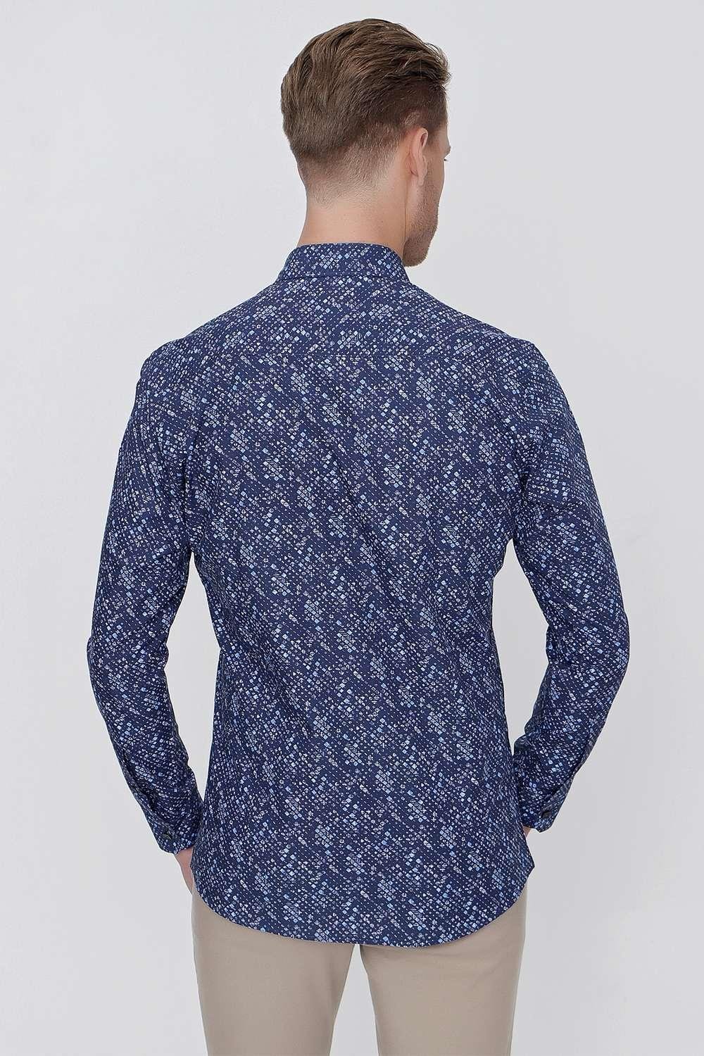 G 1520 Slim Fit Lacivert Spor Gömlek