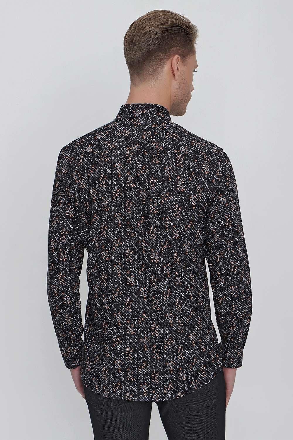 G 1520 Slim Fit Siyah Spor Gömlek