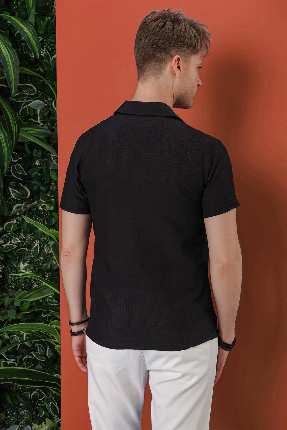 G 1536 Slim Fit Siyah Klasik Gömlek
