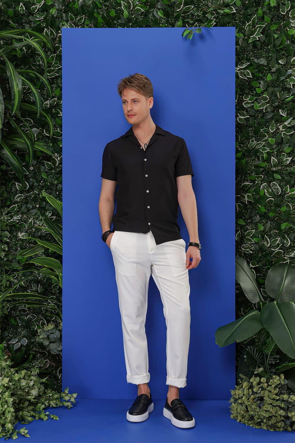 G 1536 Slim Fit Siyah Klasik Gömlek